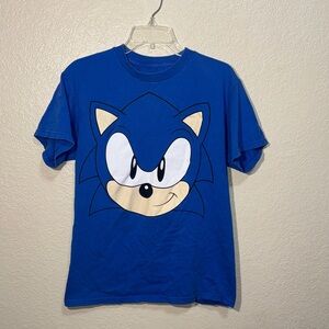 Sonic the Hedgehog Graphic T Shirt Men’s M Blue Sega Retro Gaming Tee